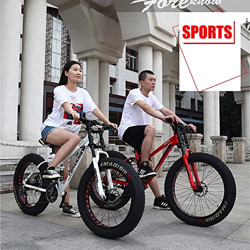 Wmmner Mountainbike, 26 Zoll (66 cm), 27 Gänge, Rahmen aus Stahl mit hohem Kohlenstoffgehalt, vollständige Federung, Doppelscheibenbremse, Räder mit 4,0 Zoll Dicke für den Rand - Image 2