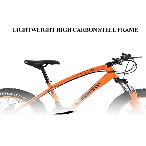 Wmmner Mountainbike 26 Zoll, Fat Tire Bike, Mountainbike Trail Bike mit voller Geschwindigkeit 30/27/24/21/7, Doppelscheibenbremse, High-Carbsu Stahlrahmen, Federung vorne, Urban - Image 7