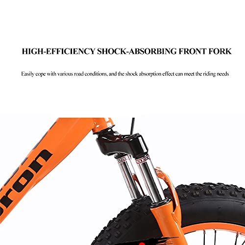 Wmmner Mountainbike 26 Zoll, Fat Tire Bike, Mountainbike Trail Bike mit voller Geschwindigkeit 30/27/24/21/7, Doppelscheibenbremse, High-Carbsu Stahlrahmen, Federung vorne, Urban - Image 5