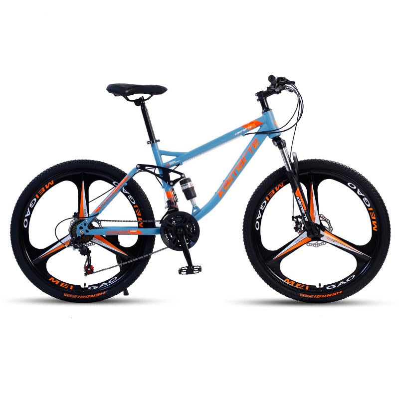 Wmmner Mountainbike, 26-Zoll-Räder, 24-Gang-Mountainbike, mit Scheibenbremsen, Vollfederung für Männer und Frauen ab 16 Jahren, 000180