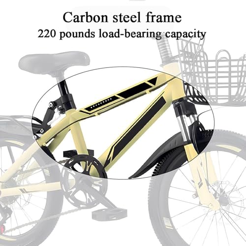 Wmmner Mountainbike 26 Zoll Variable Geschwindigkeit Scheibenbremse 6-12 Jahre Alte Jungen Und Mädchen Grundschüler Großes Kinderfahrrad Mehrfarbig/C/22 Zoll - Image 5