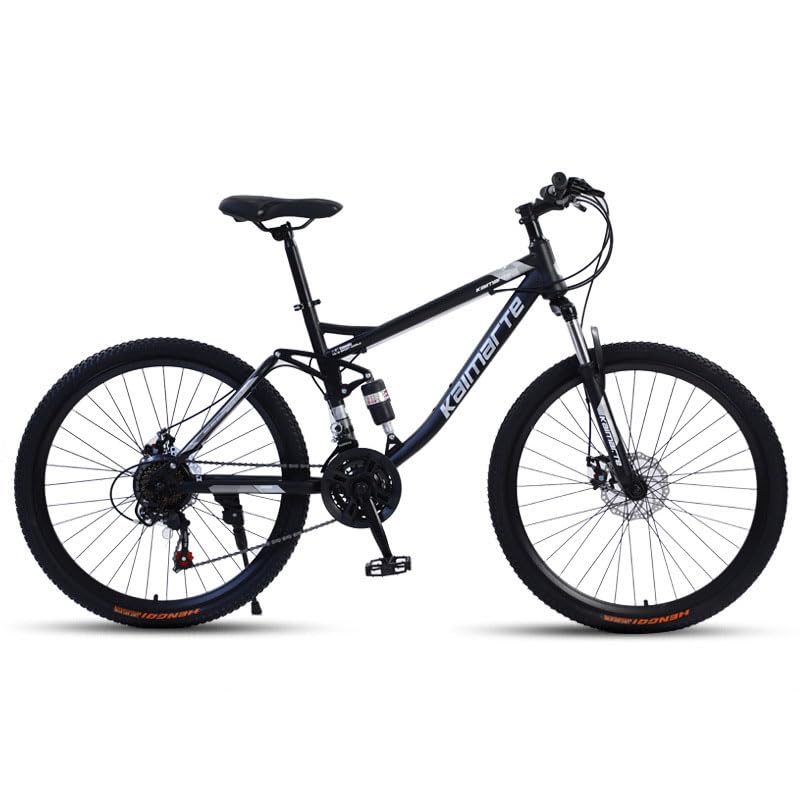 Wmmner Mountainbike, 66 cm (26 Zoll), Mountainbike mit 24 Gängen, mit Scheibenbremsen, Vollfederung für Männer und Frauen ab 16 Jahren, Speichenrad, 66 cm (26 Zoll)