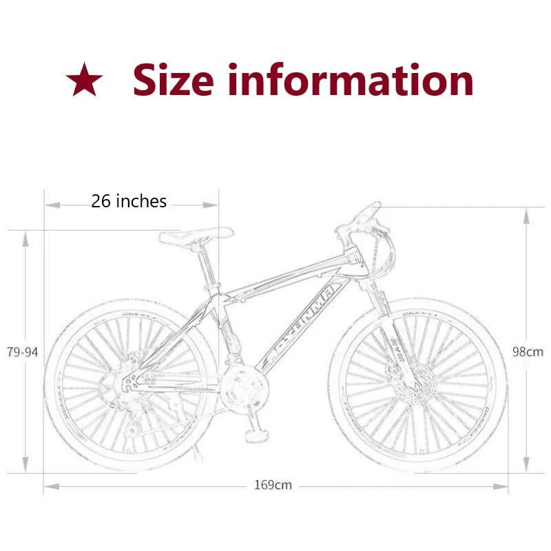 Wmmner Mountainbike für Herren und Damen, 21 Gänge, Erwachsenenrad, 700 C, stoßdämpfende Vordergabel, stoßdämpfende Federung, Schulfahrrad, Weiß / Blau, 66 cm (26 Zoll) - Image 6
