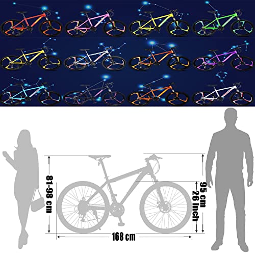 Wmmner Mountainbike mit hartem Schwanz, 26 Zoll, Mountainbike-Mountainbike für Männer und Frauen, Vorderrad, Spension mit Doppelscheibenbremse, rutschfeste Fahrräder aus Stahl - Image 2