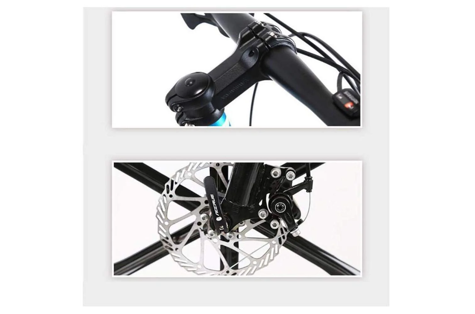 Wmmner Mountainbike Unisex Hardtail Mountainbike 7/21/24/27 Geschwindigkeiten 26 Zoll Fat Tire Rennrad Schneefahrrad/Strandrad Mit Scheibenbremsen Und Federgabel, Schwarz, 27 Geschwindigkeiten - Image 4