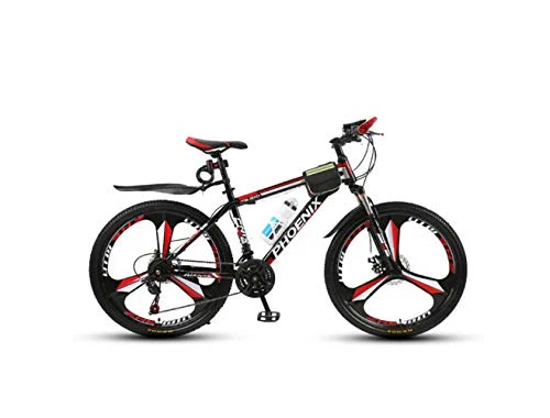 Wmmner Mountainbike, Unisex, Mountainbike, 21/24/27 Gänge, Rahmen aus Stahl mit hohem Kohlenstoffgehalt, 66 cm, 3-Speichenräder mit Ulz 000356, Mountainbike 26 Zoll, Off-Roannonce A
