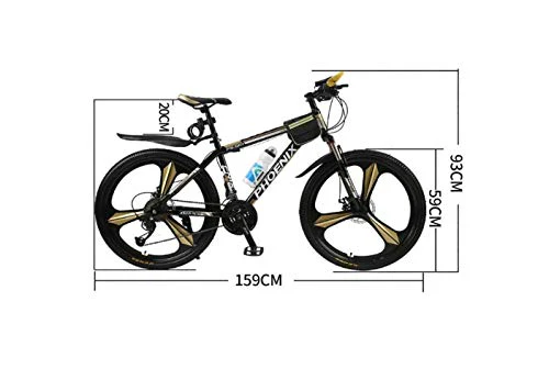 Wmmner Mountainbike, Unisex, Mountainbike, 21/24/27 Gänge, Rahmen aus Stahl mit hohem Kohlenstoffgehalt, 66 cm, 3-Speichenräder mit Ulz 000356, Mountainbike 26 Zoll, Off-Roannonce A - Image 2