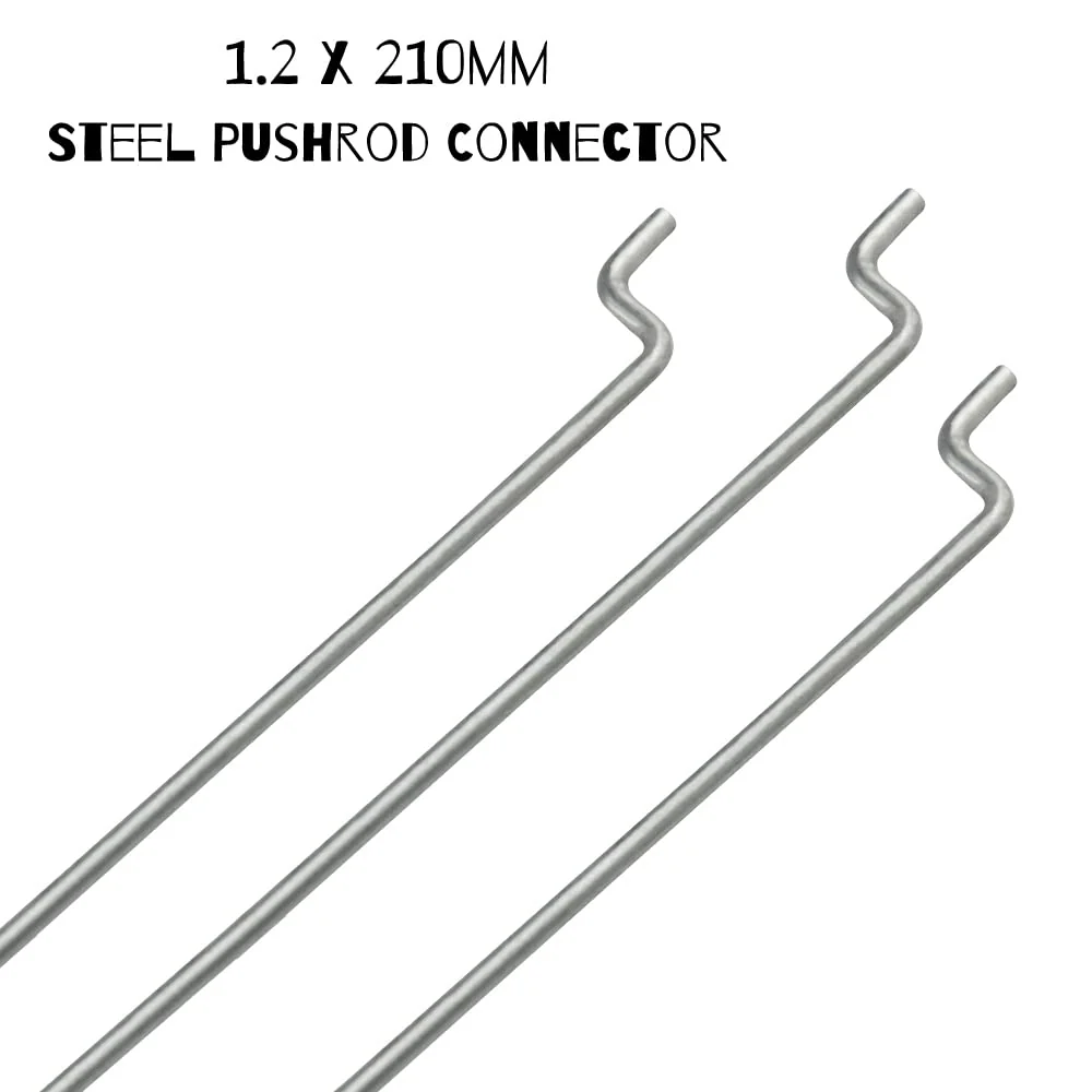 WMYCONGCONG 15 PCS Nylon-Steuerhörner 21x11 mm + Stößelstangen-Verbindungsstopper 1,3 mm + 1,2 x 210 mm stößelstangen für RC-Flugzeugflugzeuge - Image 5