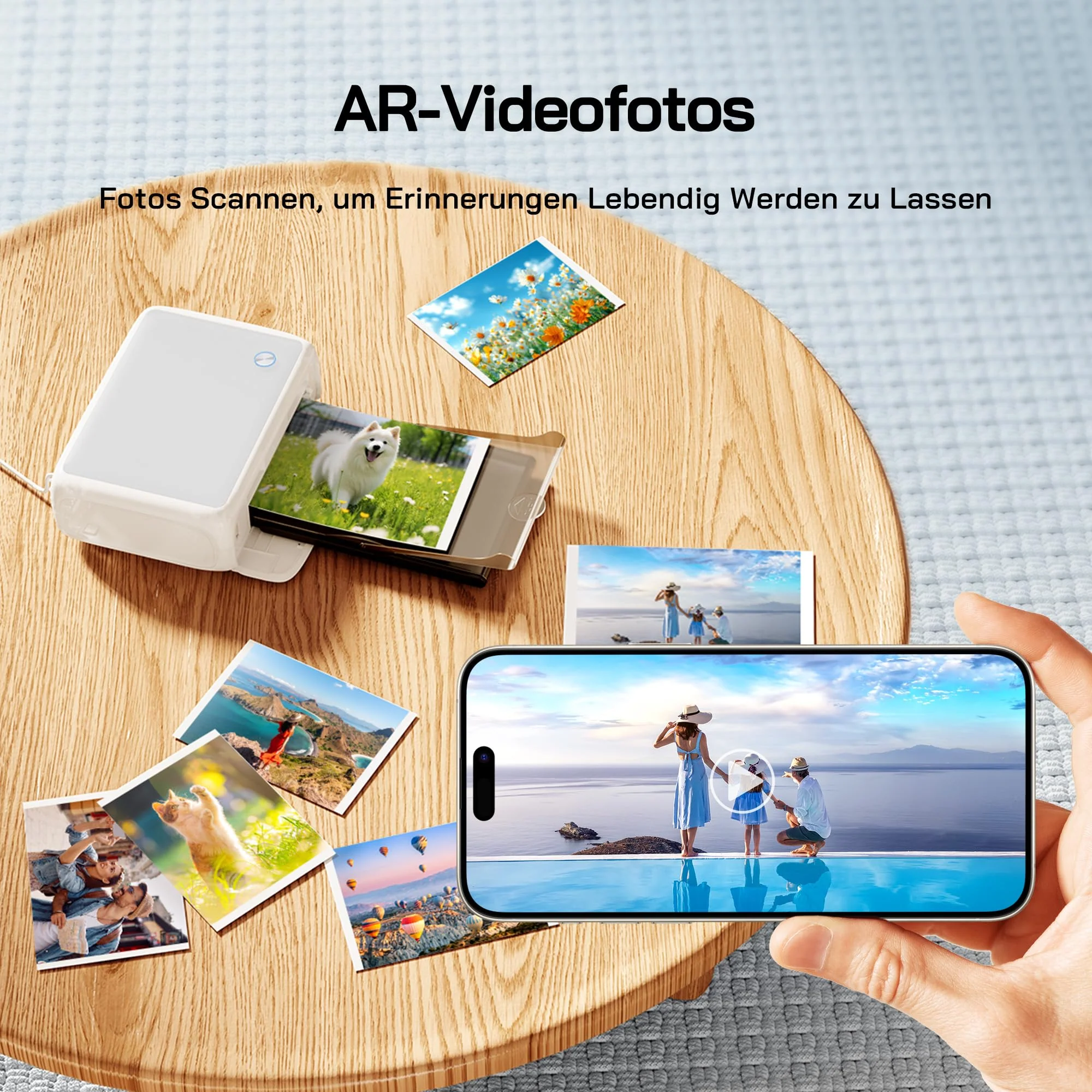 WOLFANG Fotodrucker, Sofortbilddrucker mit 54 Blatt (4 x 6 Zoll), unterstützt WLAN-Verbindung, kreative Fotobearbeitungs-Apps, für iOS/Android-Smartphone - Image 7