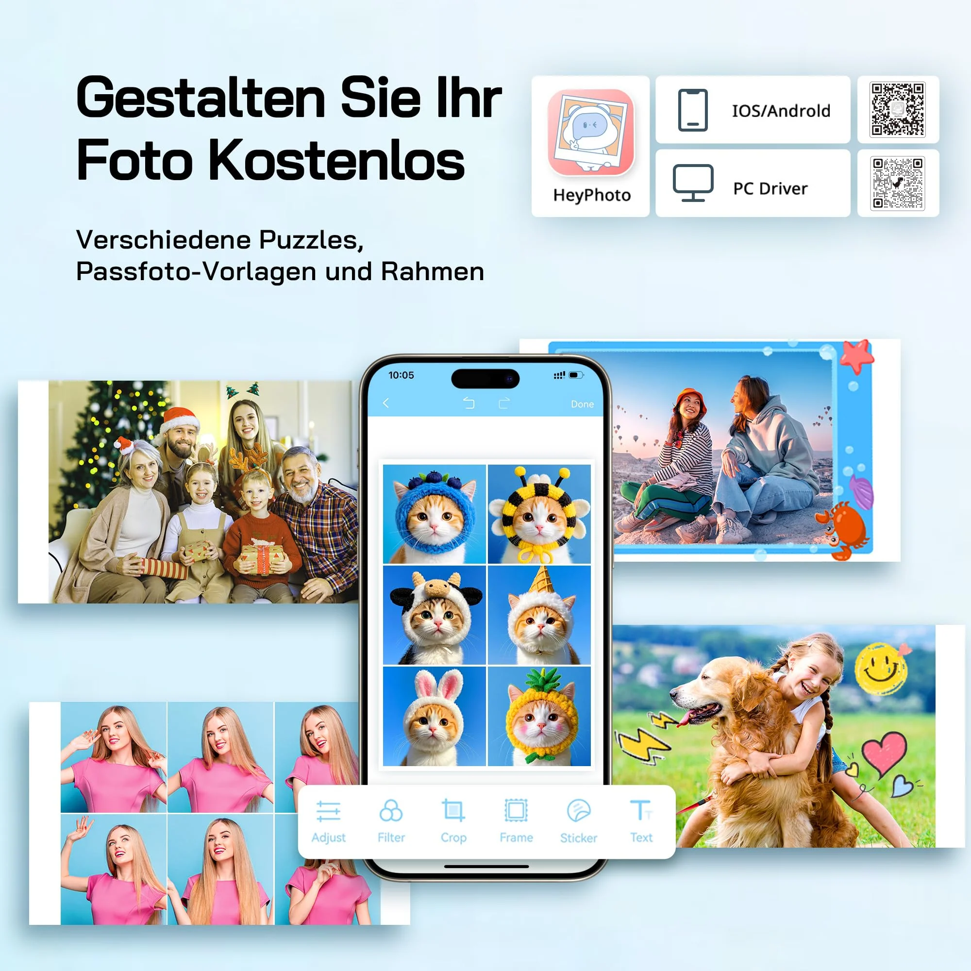 WOLFANG Fotodrucker, Sofortbilddrucker mit 54 Blatt (4 x 6 Zoll), unterstützt WLAN-Verbindung, kreative Fotobearbeitungs-Apps, für iOS/Android-Smartphone - Image 9