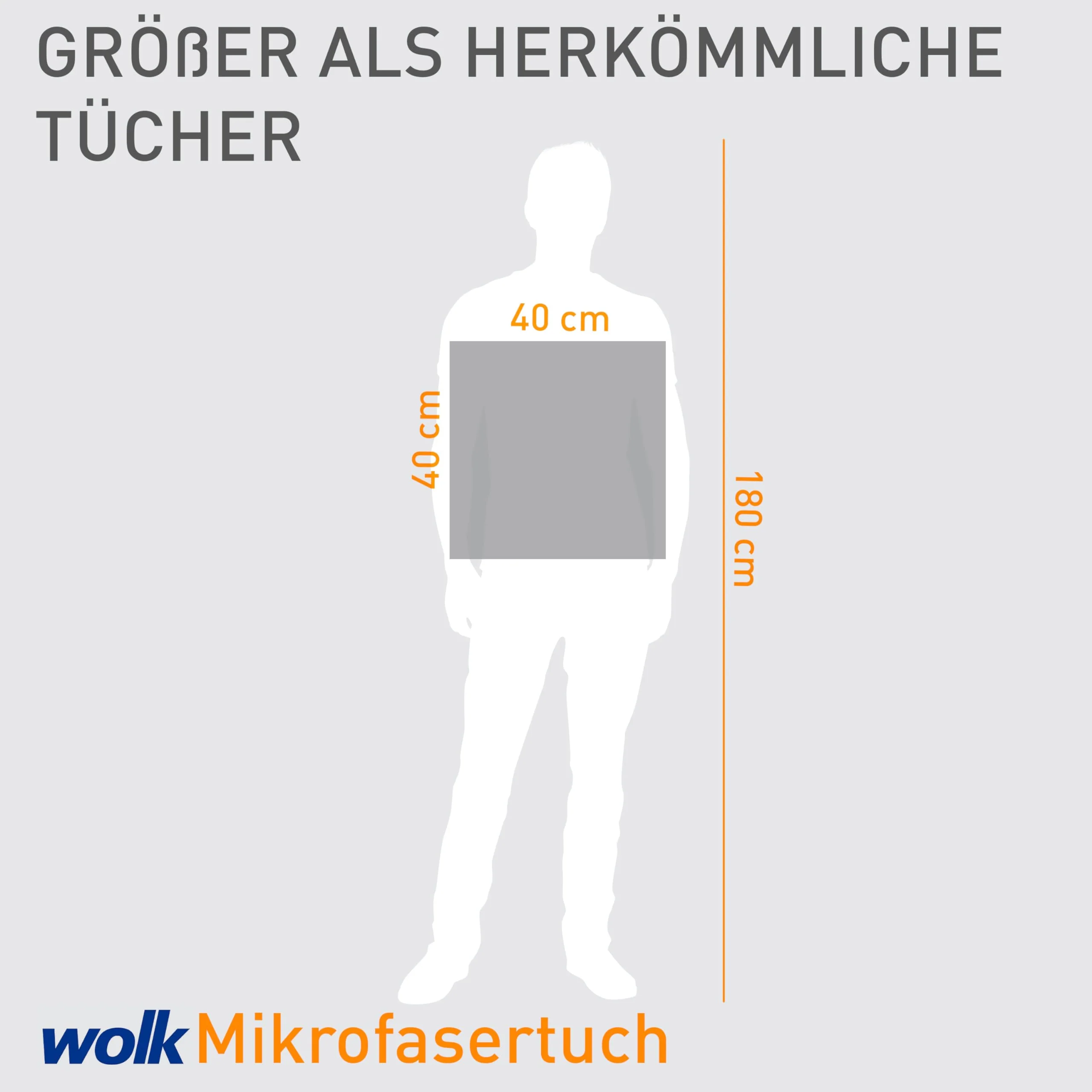 wolk Mikrofasertücher - 10 Stück - Größe: 40 x 40 cm - Farbe: schwarz - Material: Polyester/Polyamid - Lappen, Reinigungstücher, Putztücher - Bad, Kuche, Gastronomie - Image 6