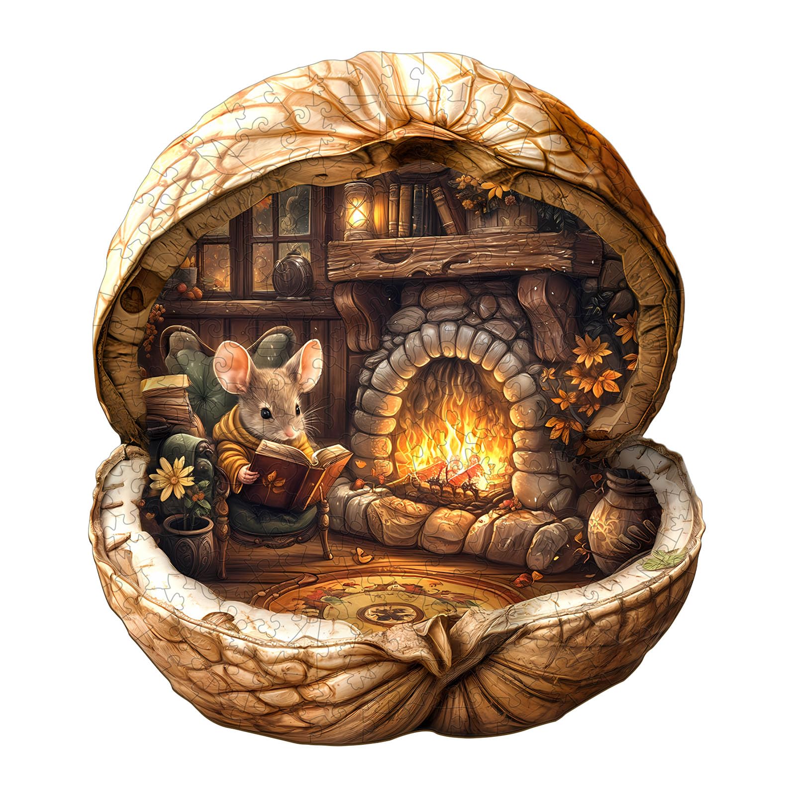 WOODBESTS Holzpuzzle Erwachsene, Maushöhle Holzpuzzles, 265 Teile Holz Puzzle, Einzigartige Puzzle Geschenke für Puzzleliebhaber, Puzzles für Erwachsene (L-34 * 30.3 cm)