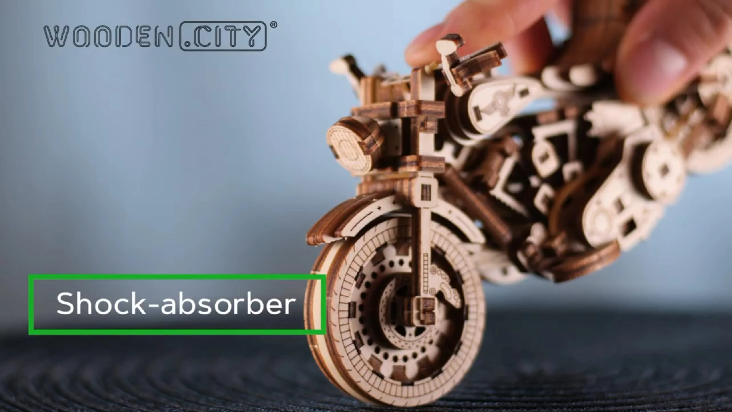 WOODEN.CITY Holzmodellbausatz Cruiser V-Twin, Mechanisch 3D Puzzle, Brettspiele Erwachsene - DIY Spielzeug, Laser Cut Hobby, Dekoration - Image 3