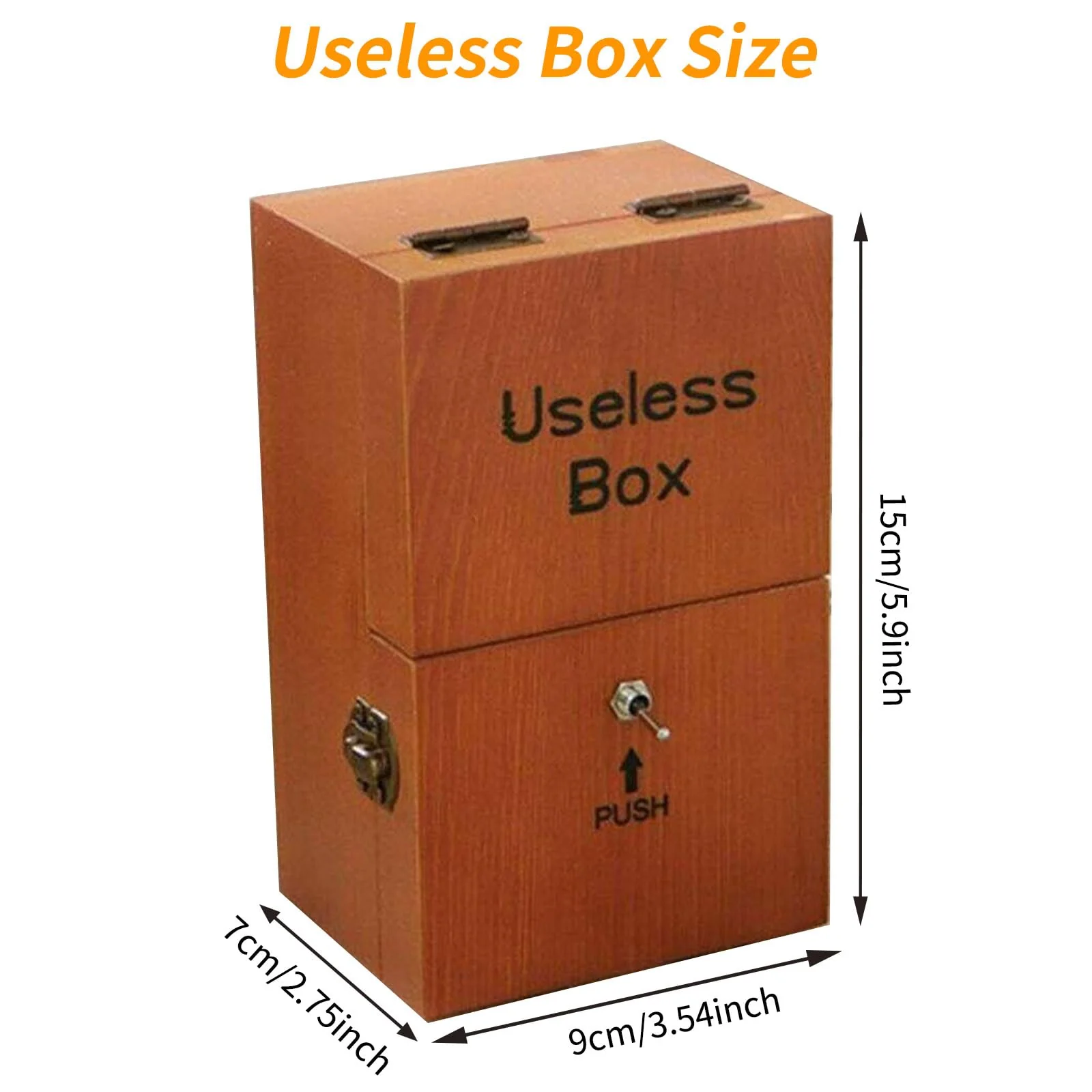 Wooden Useless Box, Lassen Sie Mich Allein Maschine Kasten, Macht Sich Selbst Fertig Zusammengebaut Funny Toy für Geburtstag und Party Geschenk Toy Game Kreative Erwachsene Lustige Geschenk Spaß Party - Image 3