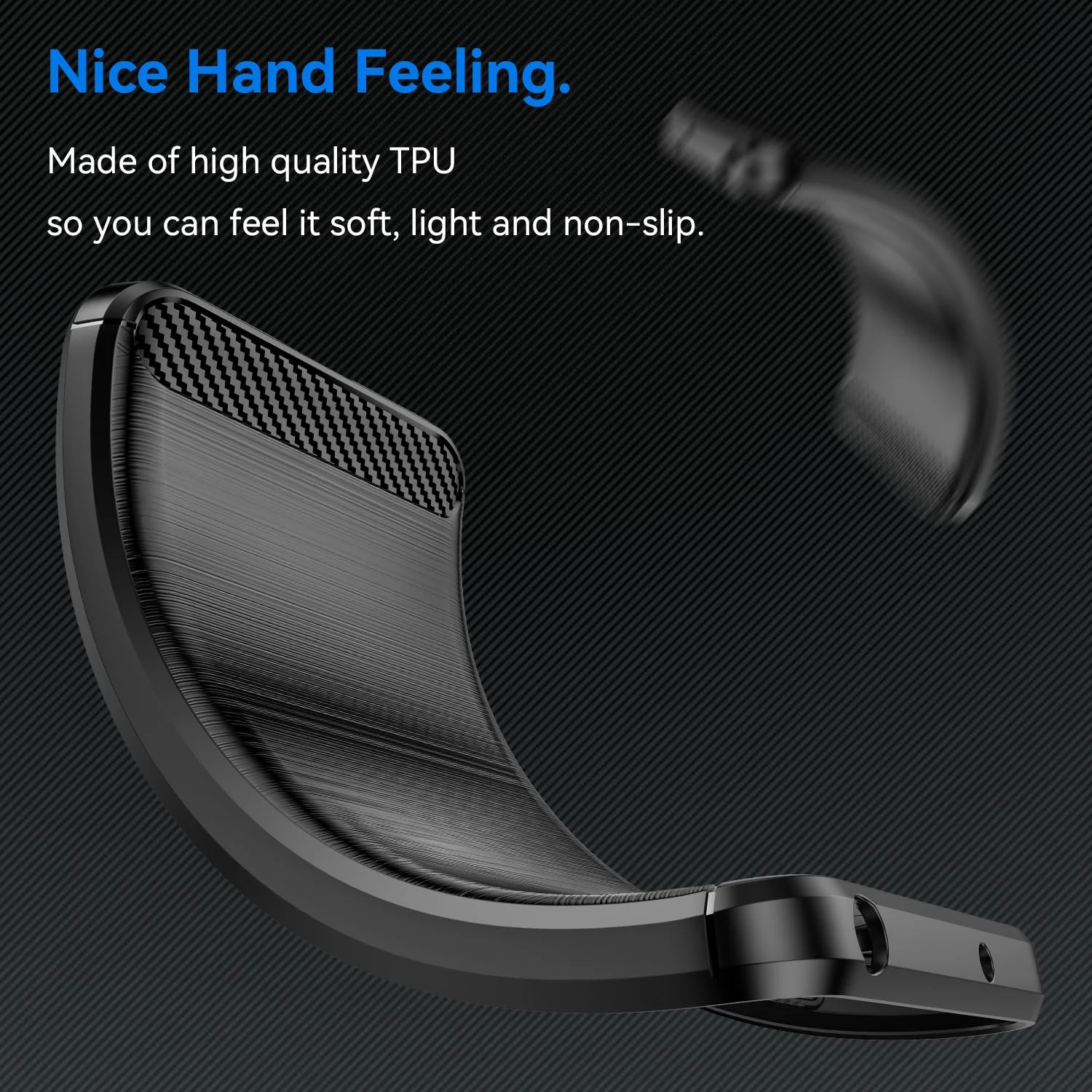 Wookfiss Hülle für Xiaomi Redmi Note 14 Pro 5G/Poco X7 5G Kohlefaser Material Design Silikon TPU Flexible Stoßfeste Schutzhülle Kompatibel mit Poco X7 5G/Redmi Note 14 Pro 5G - Image 6
