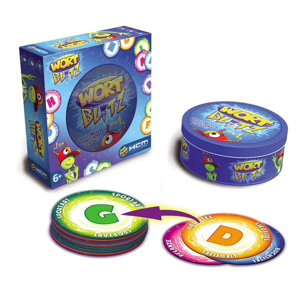 Wortblitz von HCM Kinzel – Das rasante Familien-Kartenspiel für Schnelldenker und Wortakrobaten, ideal als Lernspiel und für Partys - Image 2