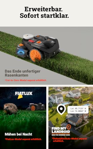 Worx Landroid Vision Cloud WR304E 2WD Mähroboter mit Garage, kabelloser Rasenmähroboter für bis zu 400 m², (KI-Hinderniserkennung, VSLAM + RTK-Cloud-Navigation, Auto-Kartierung, App-Steuerung) - Image 7