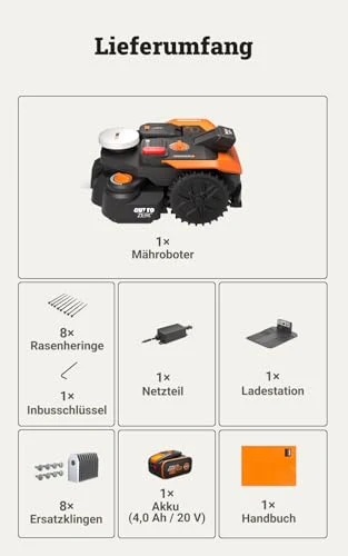 WORX Landroid Vision Cloud WR308E 2WD Mähroboter ohne Begrenzungskabel für 800 m² (KI-Hinderniserkennung, VSLAM+ RTK Cloud Navigation, Auto-Mapping, App-Steuerung, Cut-to-Zero) - Image 8