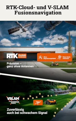 WORX Landroid Vision Cloud WR330E 2WD Mähroboter ohne Begrenzungskabel für 3000 m² (KI-Hinderniserkennung, VSLAM + 4G + RTK Cloud Navigation, Auto-Mapping, App-Steuerung, Cut-to-Zero) - Image 4