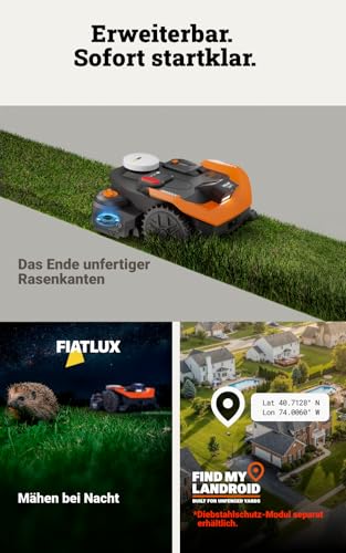 WORX Landroid Vision Cloud WR330E 2WD Mähroboter ohne Begrenzungskabel für 3000 m² (KI-Hinderniserkennung, VSLAM + 4G + RTK Cloud Navigation, Auto-Mapping, App-Steuerung, Cut-to-Zero) - Image 7