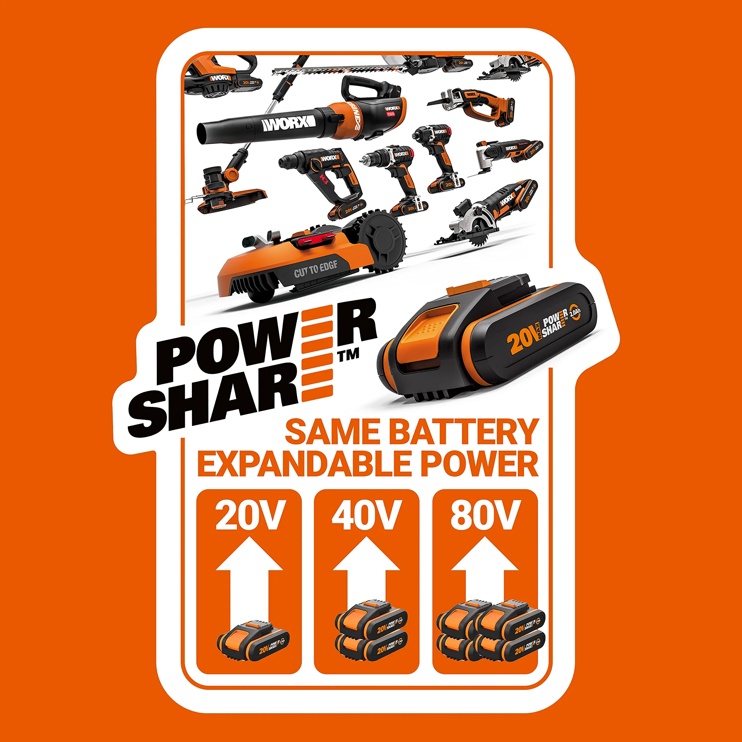 WORX WX030.9 Max Akku Autostaubsauger - beutelloser Hand-Staubsauger - 20V - mit Fugendüse und Kombidüse - ohne Akku & Ladegerät - Image 3