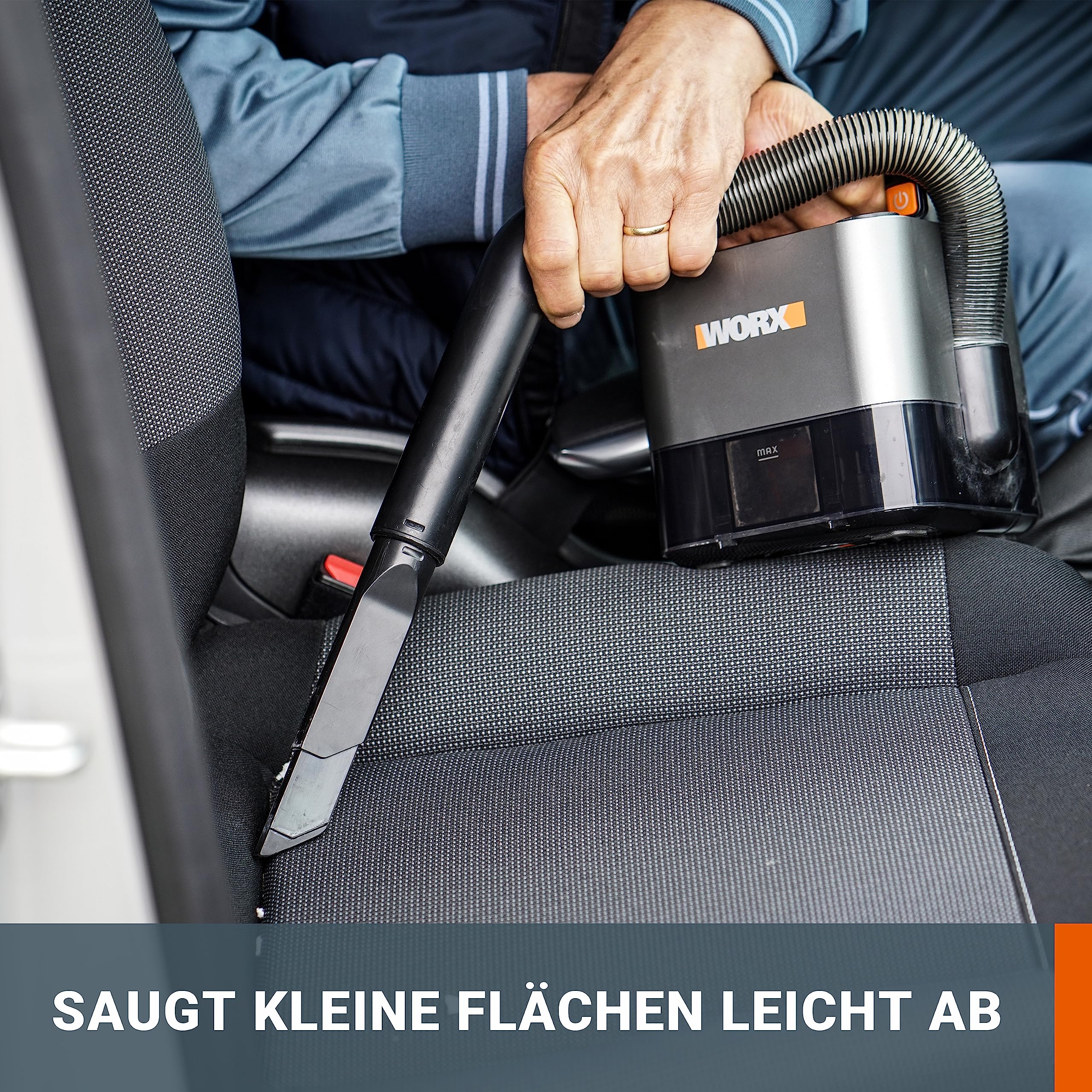 WORX WX030.9 Max Akku Autostaubsauger - beutelloser Hand-Staubsauger - 20V - mit Fugendüse und Kombidüse - ohne Akku & Ladegerät - Image 4