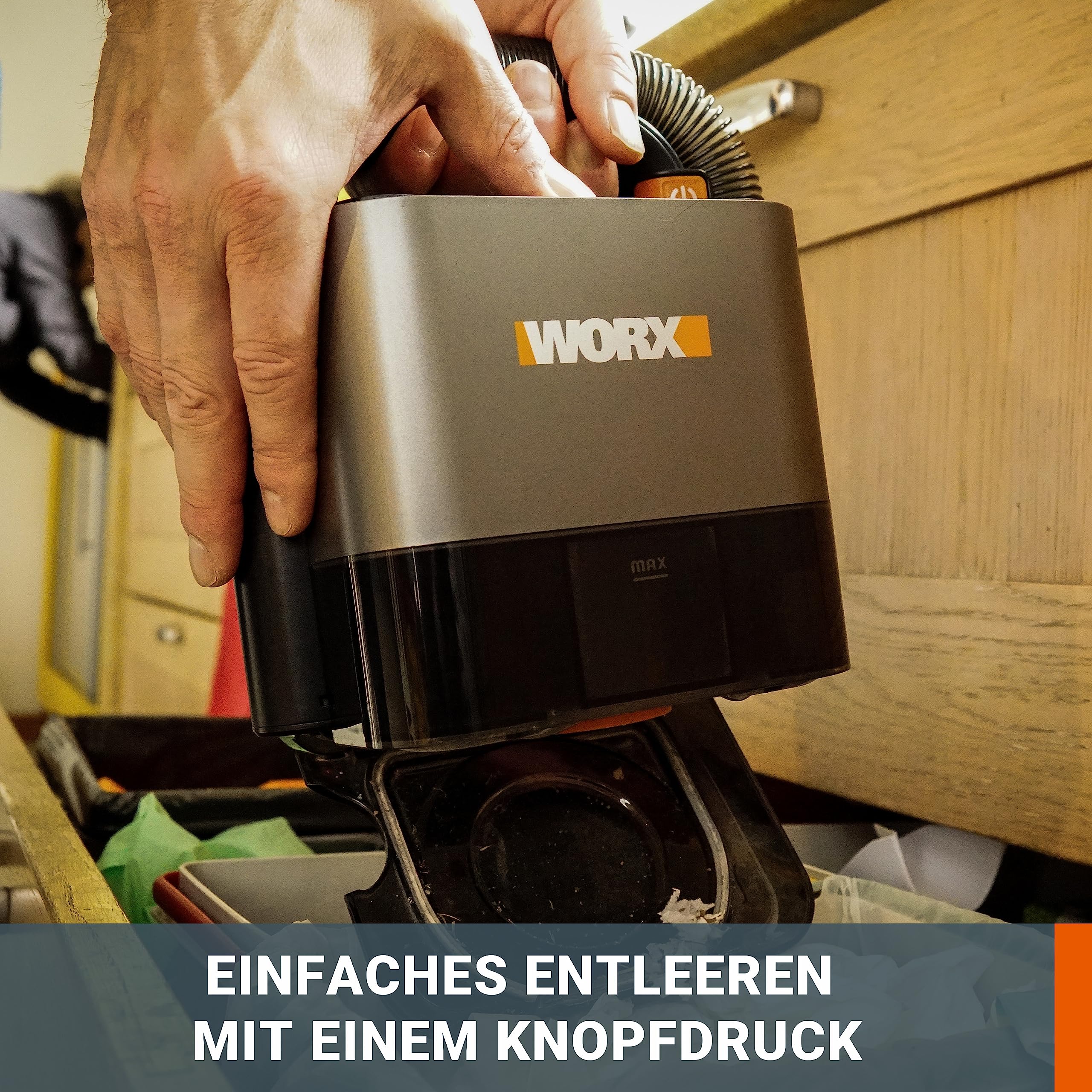 WORX WX030.9 Max Akku Autostaubsauger - beutelloser Hand-Staubsauger - 20V - mit Fugendüse und Kombidüse - ohne Akku & Ladegerät - Image 5