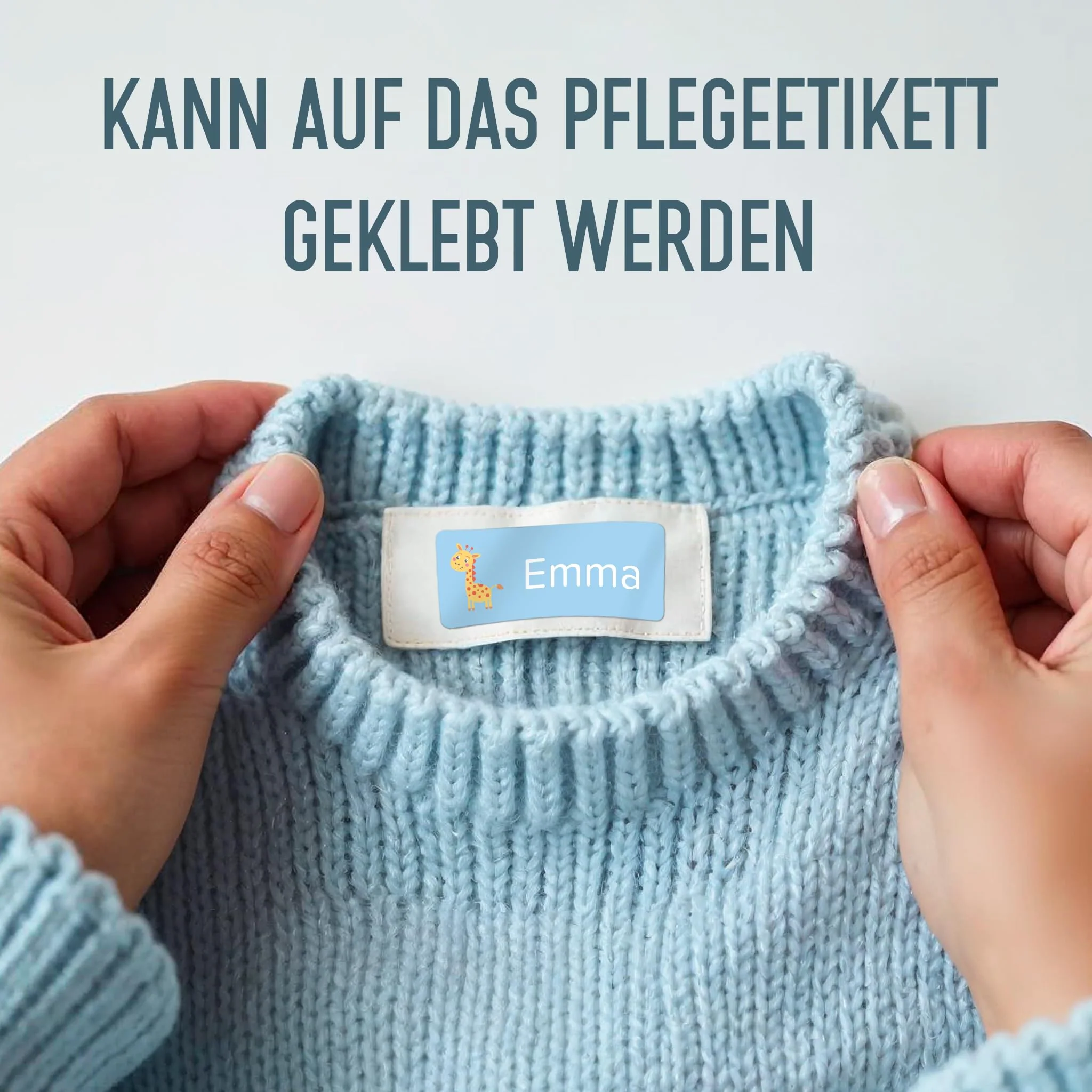 Wraplab Namensaufkleber für Kinder (120 Stück) - Gegenstände & Schule/Kita - Namensschilder für Schulsachen, personalisiert und spülmaschinenfest (Einhorn) - Image 6