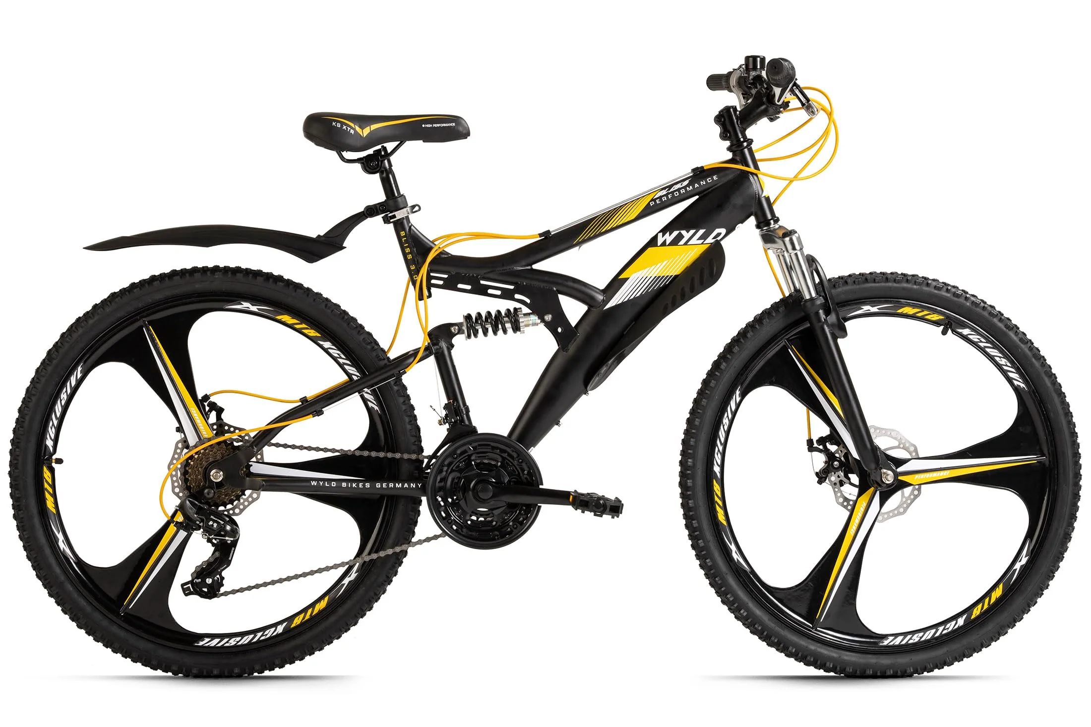 WYLD Mountainbike Fully 26'' Bliss schwarz-gelb 21 Gänge RH 47 cm Magnesium-Laufräder - Image 9