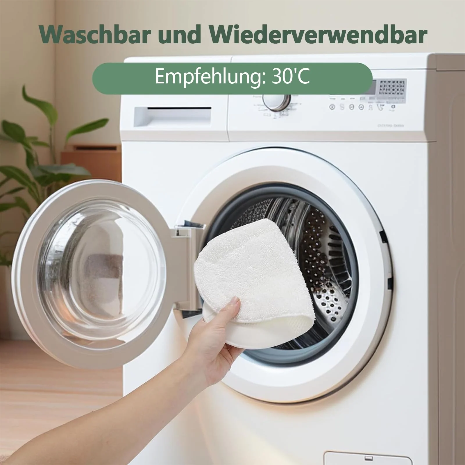 Xanewza 4 Stück Polti Vaporetto Ersatztücher PAEU0332, Polti Vaporetto Dampfmopp Mikrofaser Waschtücher sv440 für alle Bodenarten - Image 3