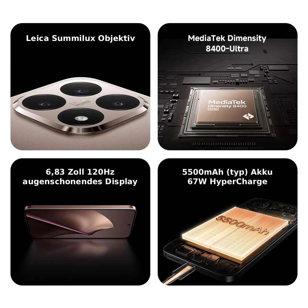 XIAOMI 15T, Smartphone 12+256GB, 6,83" 120Hz augenschonendes Display, MediaTek Dimensity 8400-Ultra, 50MP Leica Summilux Objektiv, 5500mAh, Titan, 2 Jahre Garantie - Image 13