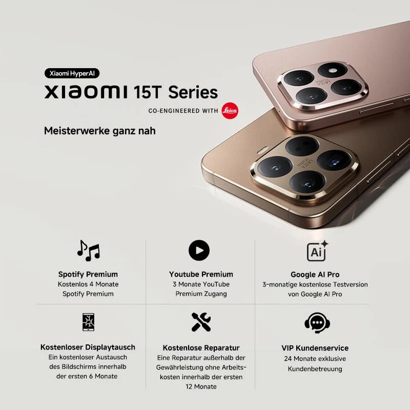 XIAOMI 15T, Smartphone 12+256GB, 6,83" 120Hz augenschonendes Display, MediaTek Dimensity 8400-Ultra, 50MP Leica Summilux Objektiv, 5500mAh, Titan, 2 Jahre Garantie - Image 14