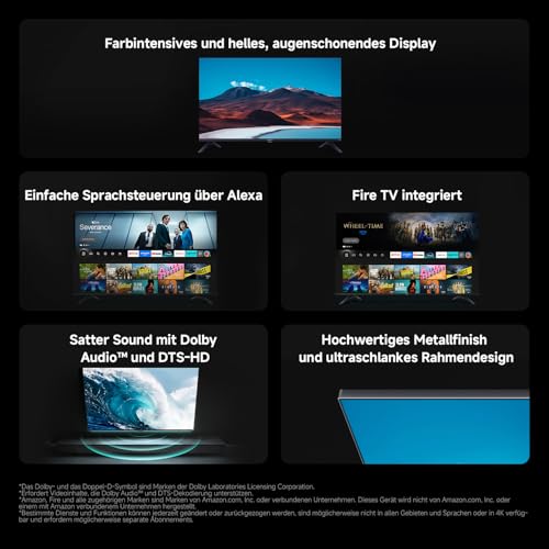 Xiaomi F, 32 Zoll (81 cm), HD, Smart TV, Fire TV, Triple Tuner DVB-C/S/S2/T/T2, Dolby Audio, DTS Virtual:X, DTS-HD, Sprachsteuerung mit Alexa, Kompatibel mit Apple AirPlay - Image 14