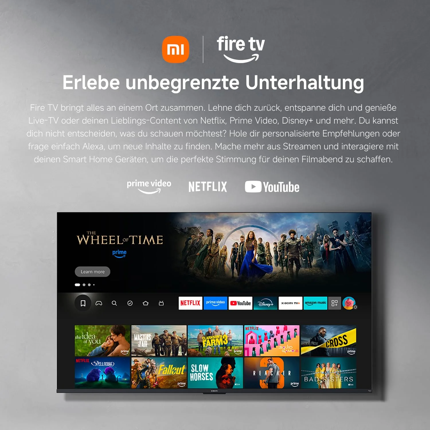 Xiaomi F Pro, 75 Zoll (190 cm), 4K UHD QLED, Smart TV, Fire TV, Triple Tuner DVB-C/S/S2/T/T2, HDR10+, Game Boost mode 120Hz, MEMC, Sprachsteuerung mit Alexa, 2GB+32GB, Kompatibel mit Apple AirPlay - Image 18