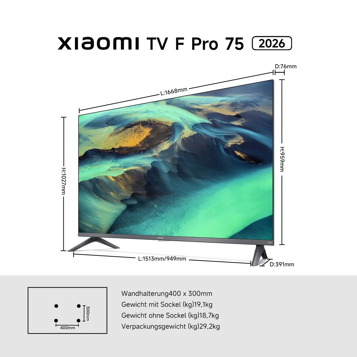 Xiaomi F Pro, 75 Zoll (190 cm), 4K UHD QLED, Smart TV, Fire TV, Triple Tuner DVB-C/S/S2/T/T2, HDR10+, Game Boost mode 120Hz, MEMC, Sprachsteuerung mit Alexa, 2GB+32GB, Kompatibel mit Apple AirPlay - Image 19