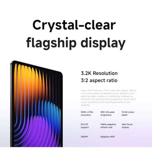 XIAOMI Pad 7 Tablet, 11.2 Zoll, 8+256GB, Blau, 3.2K 144Hz Display, Snapdragon 7+ Gen 3, 8850mAh Akku, 45W TurboCharge, HyperAI, Quad-Lautsprecher, Nahtloses Desktop-ähnliches Erlebnis - Image 10