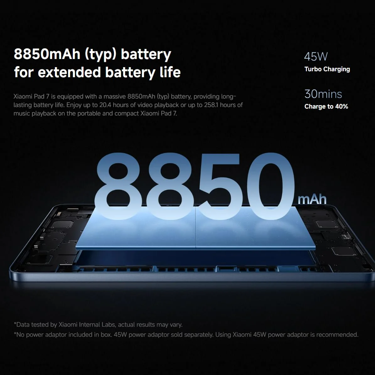 XIAOMI Pad 7 Tablet, 11.2 Zoll, 8+256GB, Blau, 3.2K 144Hz Display, Snapdragon 7+ Gen 3, 8850mAh Akku, 45W TurboCharge, HyperAI, Quad-Lautsprecher, Nahtloses Desktop-ähnliches Erlebnis - Image 8
