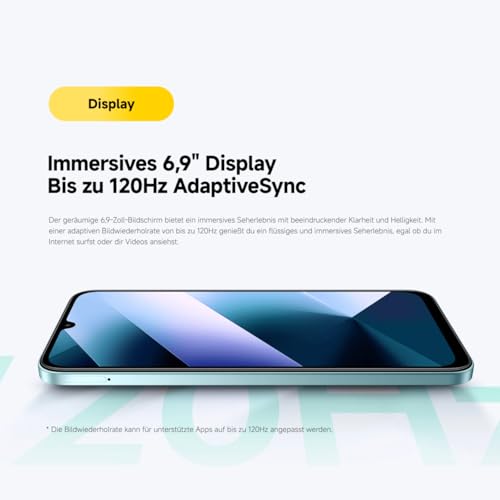 XIAOMI Poco C85, Smartphone 6+128GB, 6,9" 120Hz Display 7,99mm Design, MediaTek Helio G81-Ultra Octa-Core, 50MP AI-Zweifach-Kamera, 6000mAh, Purple, Ladegerät Nicht im Lieferumfang enthalten - Image 5