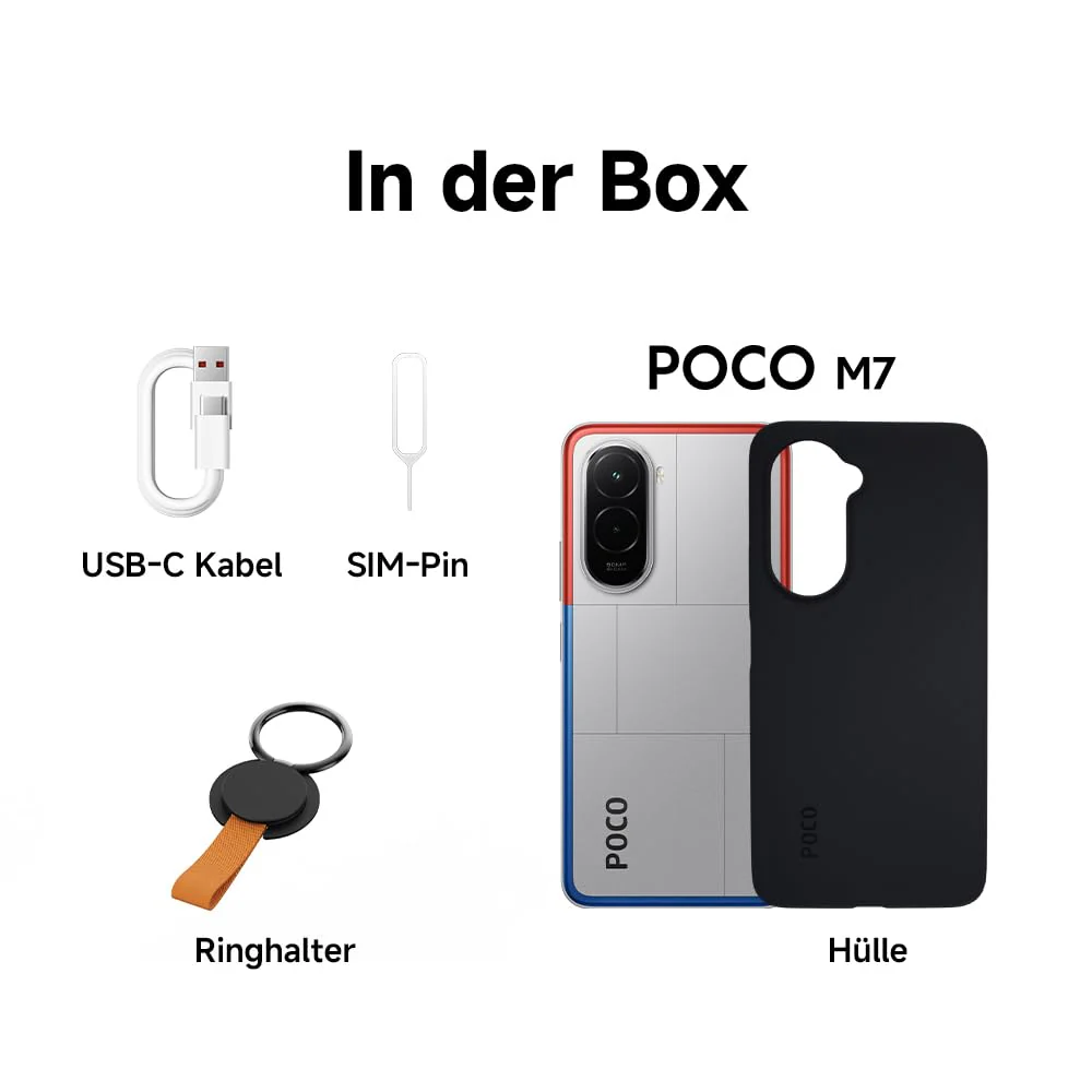 XIAOMI Poco M7, Smartphone 6+128GB, 6,9" FHD+ 144Hz Display, Snapdragon 685, 50MP AI-Zweifach-Kamera, 7000mAh, Silber - Image 7