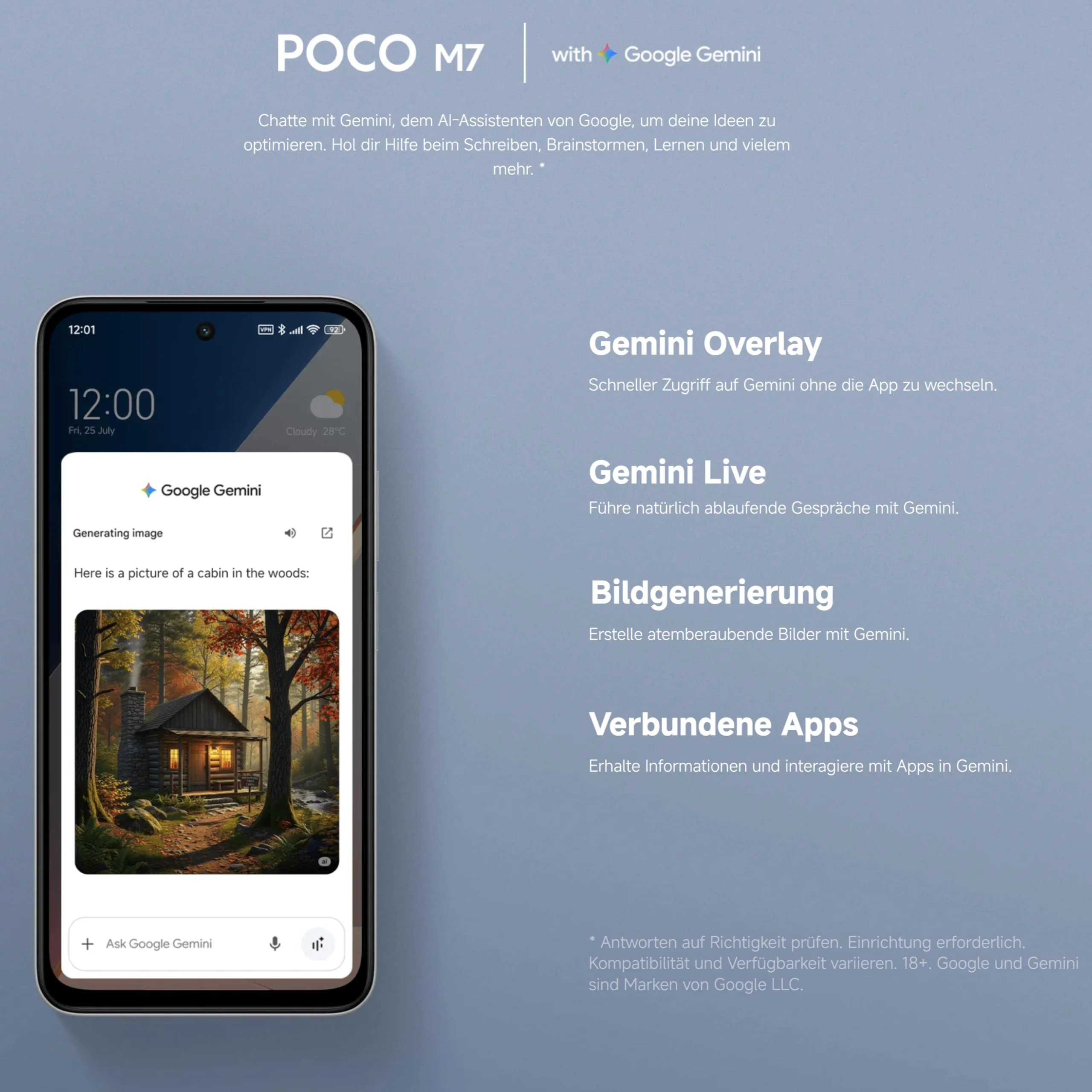XIAOMI Poco M7, Smartphone 8+256GB, 6,9" FHD+ 144Hz Display, Snapdragon 685, 50MP AI-Zweifach-Kamera, 7000mAh, Silber - Image 3