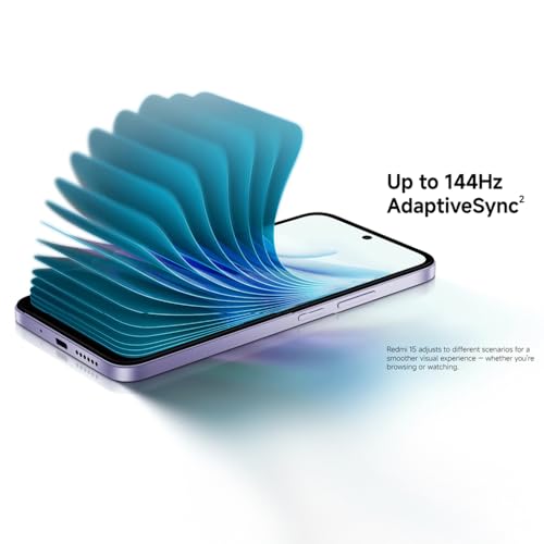 Xiaomi Redmi 15 NFC Smartphone 8GB + 256GB 6.9" FHD+ Bildschirm Schwarz 7000mAh Akku Schnellladung 33W Display 144Hz AdaptiveSync Dual Kamera System AI 50MP ohne Ladegerät - Image 5