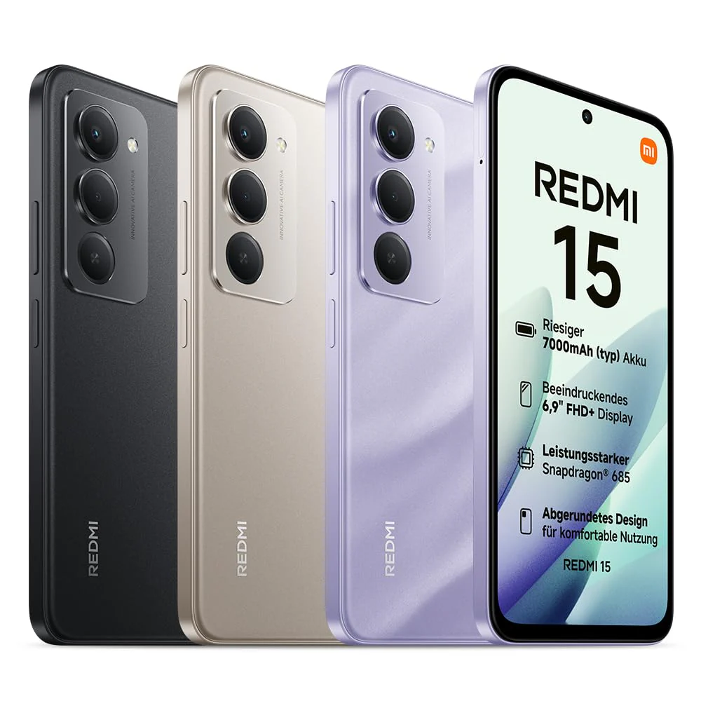 XIAOMI Redmi 15, Smartphone 6+128GB, 6,9" FHD+ 144Hz DotDisplay, Snapdragon 685, 50MP KI-Dualkamera, 7000mAh Akku, Midnight Black - Image 11