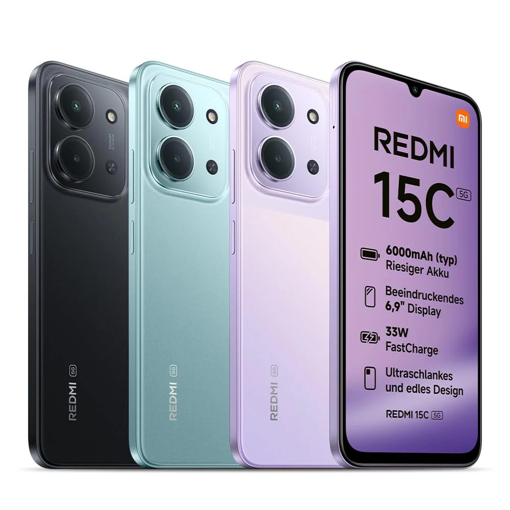 Xiaomi REDMI 15C 5G, Smartphone 4+128GB, 6,9" 120Hz Display, MediaTek Dimensity 6300 Prozessor 6nm Octa-Core, 50MP KI-Dualkamera, 6000mAh, Mintgrün - Image 11