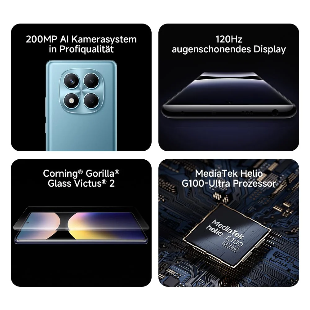 Xiaomi Redmi Note 14 Pro Smartphone, 8 + 256GB, Purple, 200MP professionelle AI-Kamera, 5500mAh Akku, 32MP Selfie-Kamera, AI-Funktionen (kein Ladegerät enthalten) - Image 5