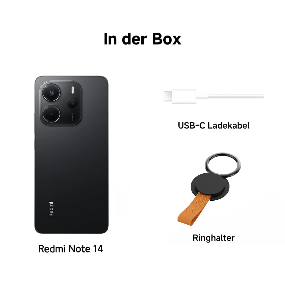Xiaomi Redmi Note 14 Smartphone, 8 + 256GB, Black, 108MP AI-Kamerasystem, 5500mAh Akku, 120Hz Augenschutzdisplay, AI-Funktionen (kein Ladegerät enthalten) - Image 5