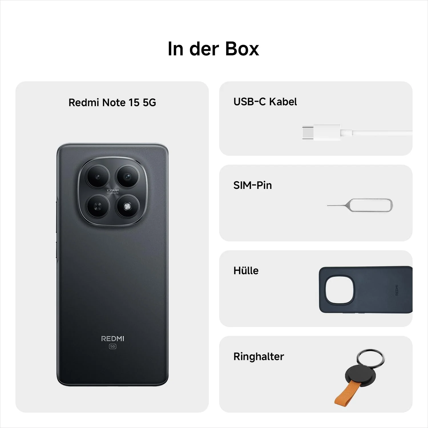 XIAOMI Redmi Note 15 5G Smartphone (6+128 GB) – Ultradünnes Design, IP66-Wasserschutz, 108-MP-Kamera, 6,77" FHD+ Display, Gletscherblau, 2 Jahre Garantie - Image 14