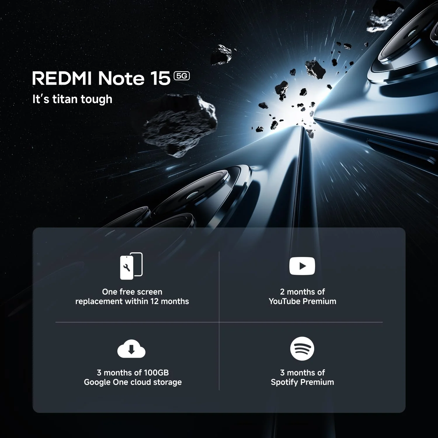 XIAOMI Redmi Note 15 5G Smartphone (6+128 GB) – Ultradünnes Design, IP66-Wasserschutz, 108-MP-Kamera, 6,77" FHD+ Display, Schwarz, 2 Jahre Garantie - Image 15