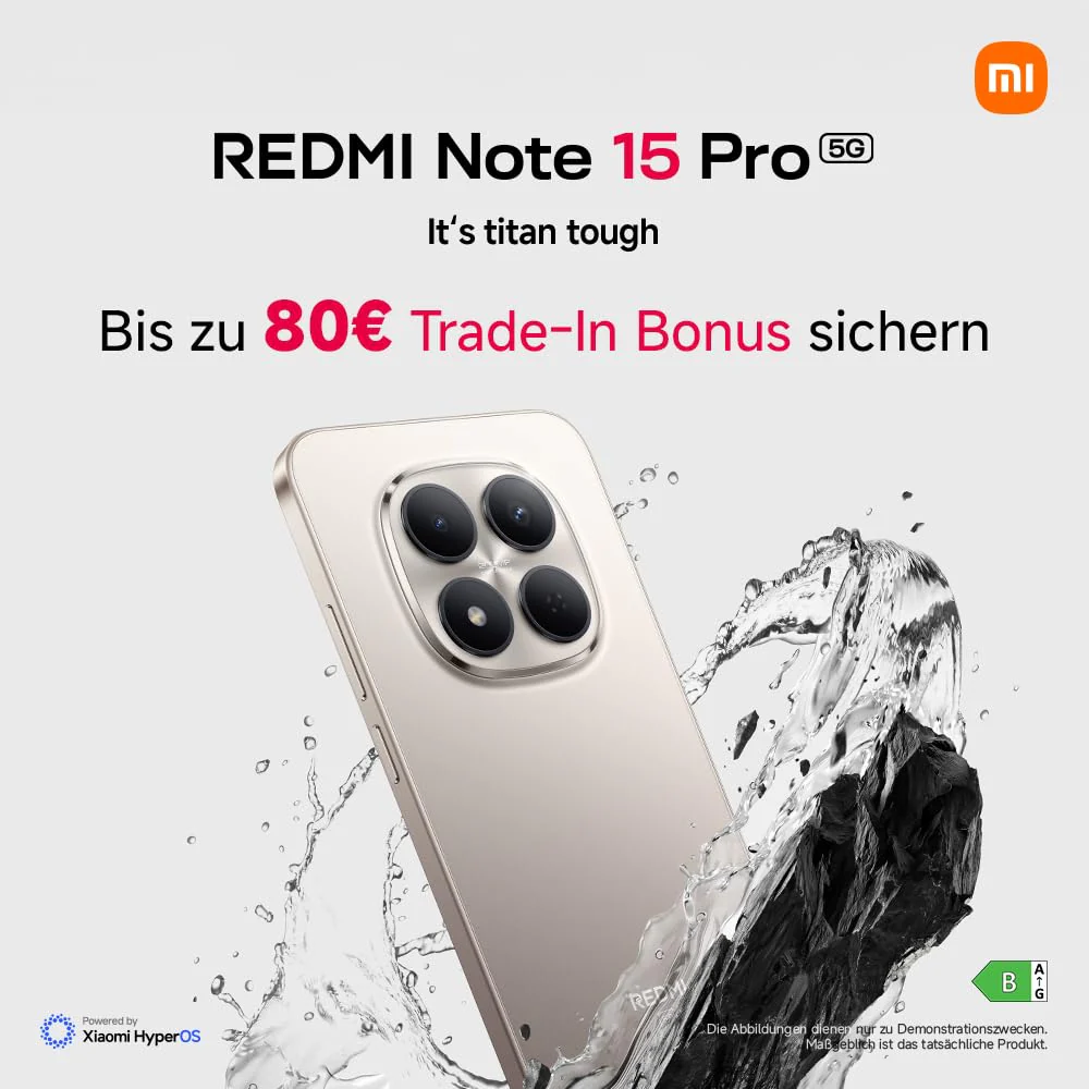 XIAOMI Redmi Note 15 Pro 5G Smartphone (12+512 GB) – 6580-mAh-Akku, IP66/IP68 Staub- und Wasserschutz, Neue 200-MP-Kamera, 6,83" AMOLED-Display, Gletscherblau, 2 Jahre Garantie, - Image 18