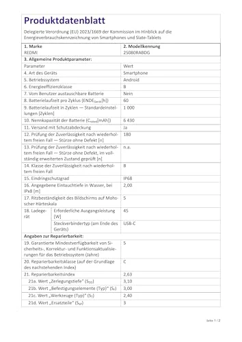 XIAOMI Redmi Note 15 Pro 5G Smartphone (12+512 GB) – 6580-mAh-Akku, IP66/IP68 Staub- und Wasserschutz, Neue 200-MP-Kamera, 6,83" AMOLED-Display, Titanium, 2 Jahre Garantie - Image 3