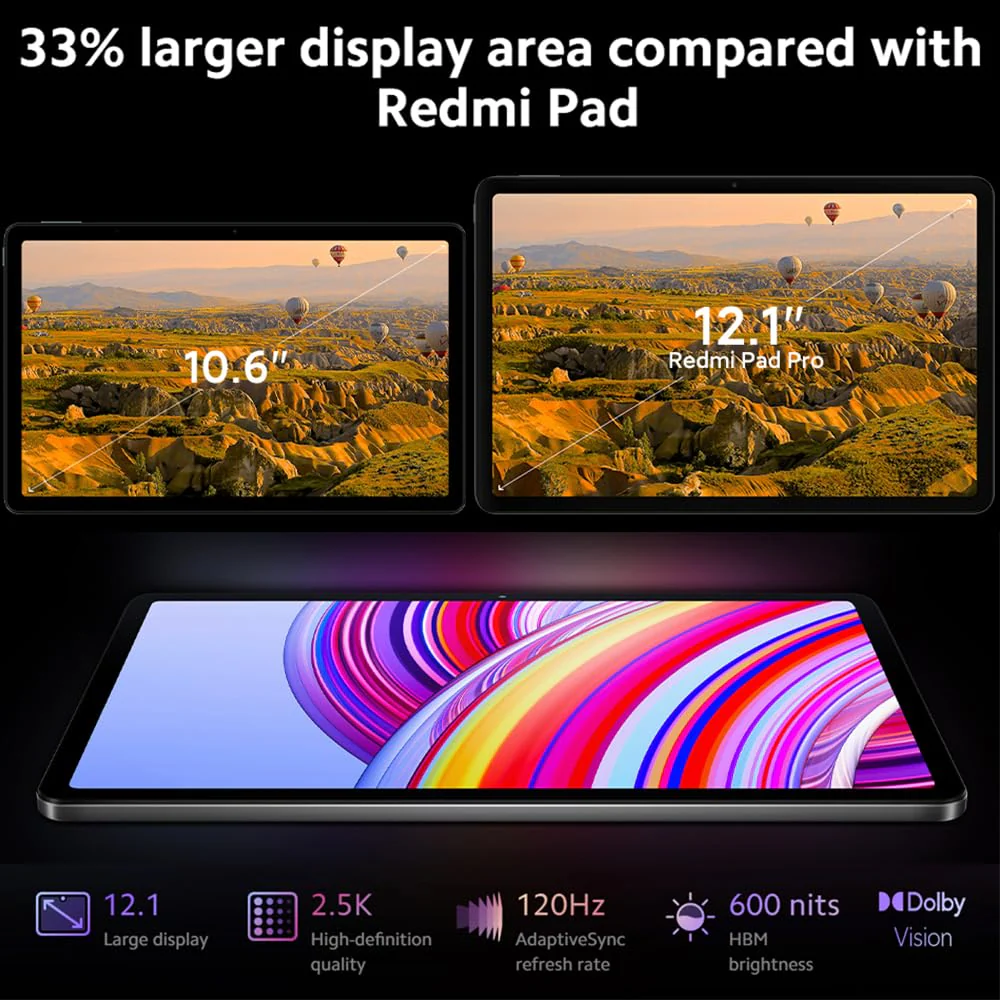 XIAOMI Redmi Pad Pro 12,1 Zoll 256 GB Mi Tablet, 2,5 K Display, 10000 mAh Akku, 8 MP Kamera, Grau - Image 7